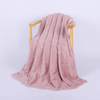 Customized Color 100% Polyester Fabric Faux Rabbit Fur Fleece Winter Warm Throw Blanket Supplier 