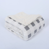 Luxury Double Layer Printing Plaid Fleece Ply Mink Sherpa Warm New Designs Blanket wholesale