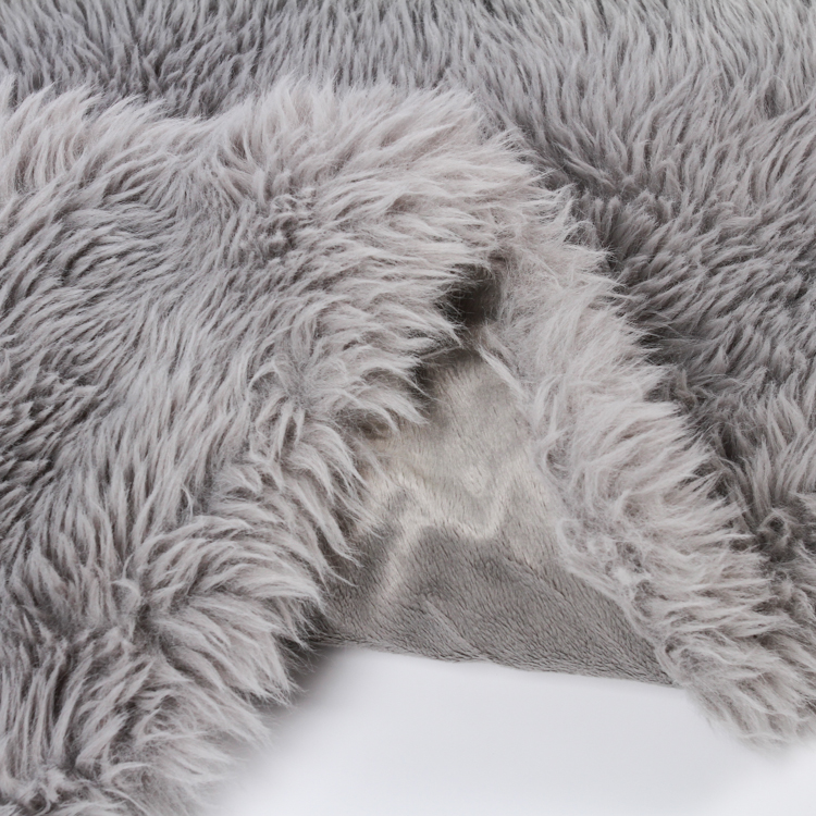Custom ODM Knitted Desinger Double Layer Long Plush Faux Fur Blanket Factory