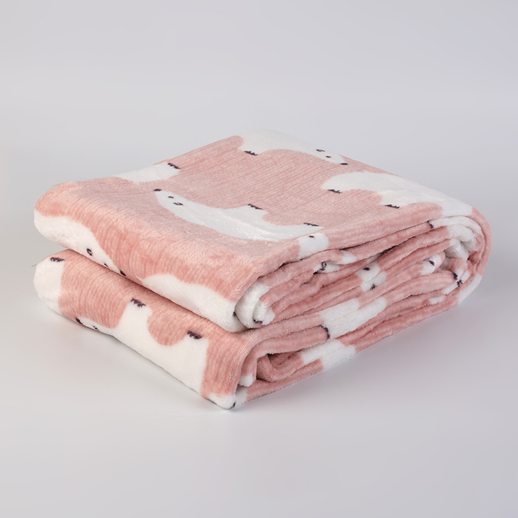 Wholesale Home Textile Price Warm Soft Touch Throw Plush Print Flannel Fleece Knitted Blanket 